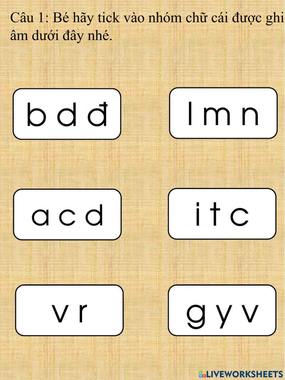 Chữ cái vui nhộn