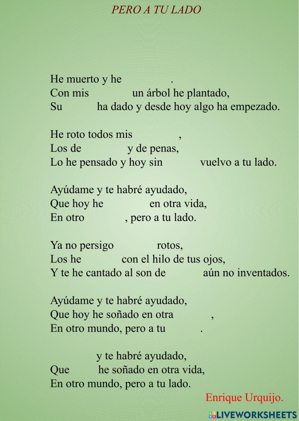 Comprensión oral - Pero a tu lado