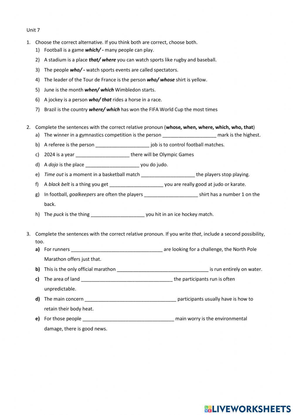 First Worksheet