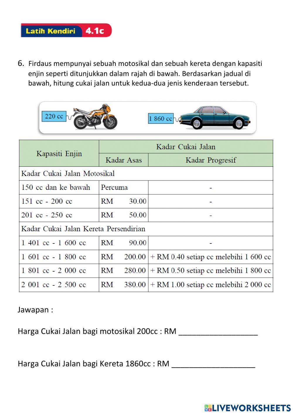 Matematik Tingkatan 5 Bab 4: Percukaian (4.1.3)