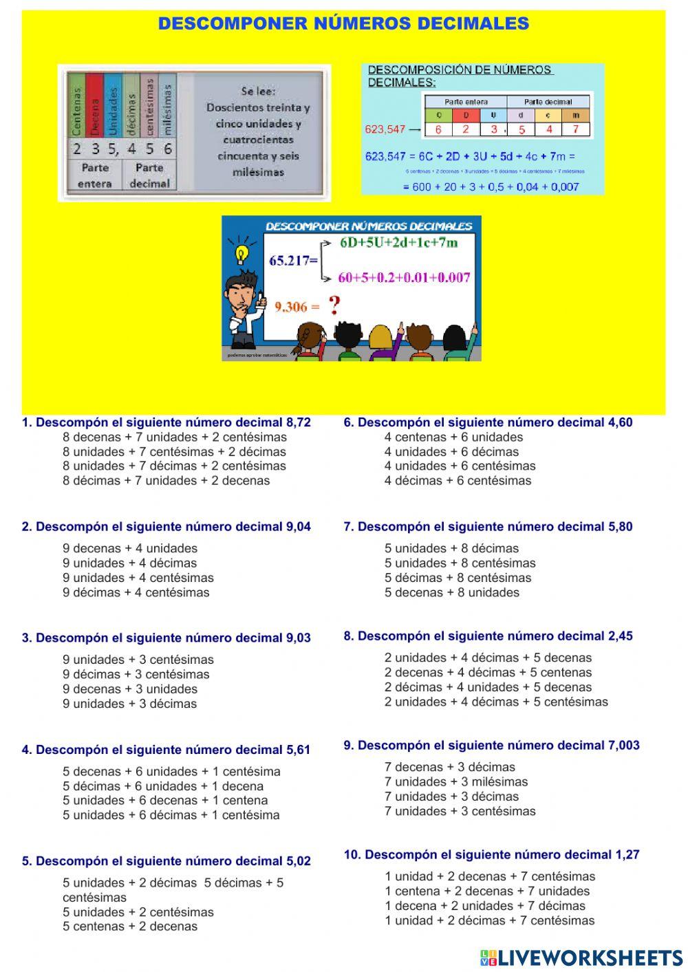 Repaso decimales