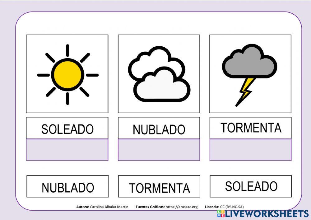 Lectura de palabras: el tiempo