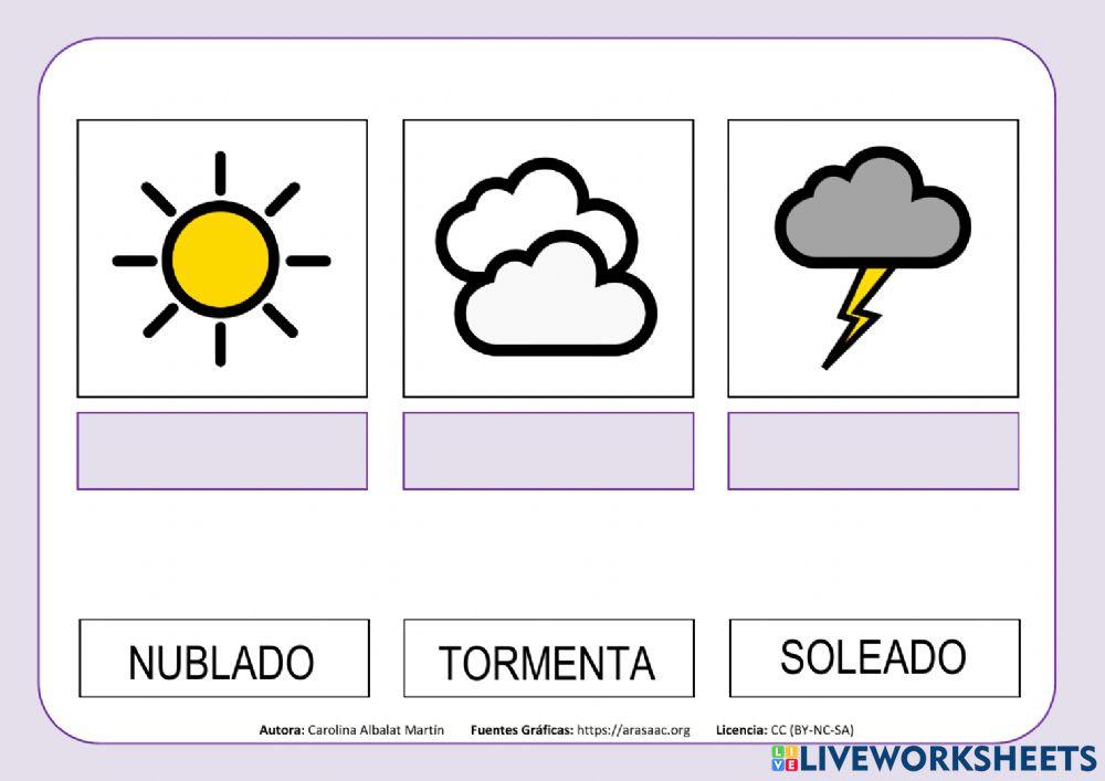 Lectura de palabras: el tiempo