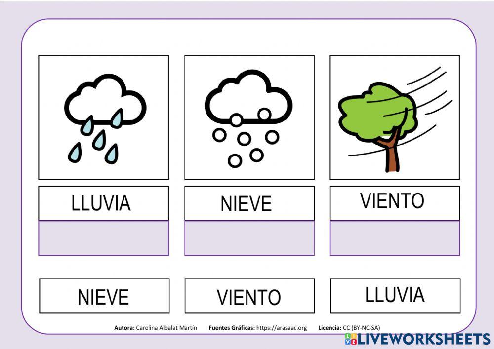 Lectura de palabras: el tiempo