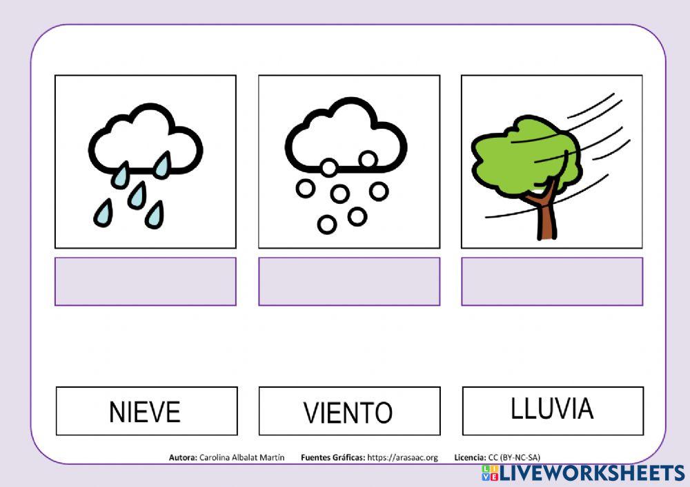 Lectura de palabras: el tiempo