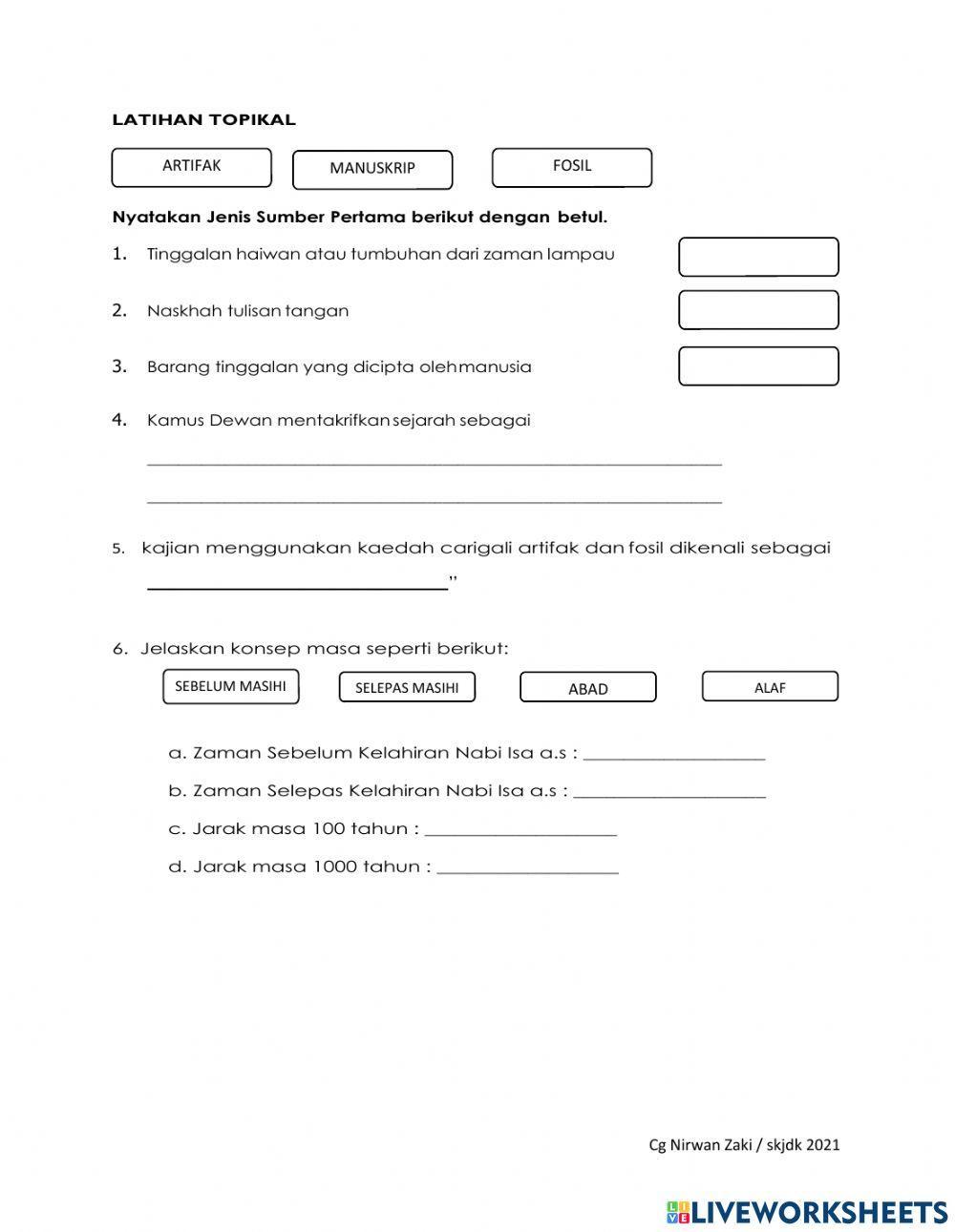 Sejarah tahun 4 unit 1