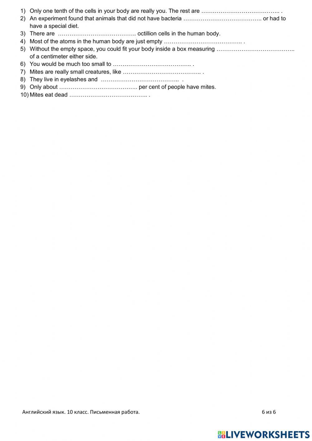 English Olympiad 2020 level 2