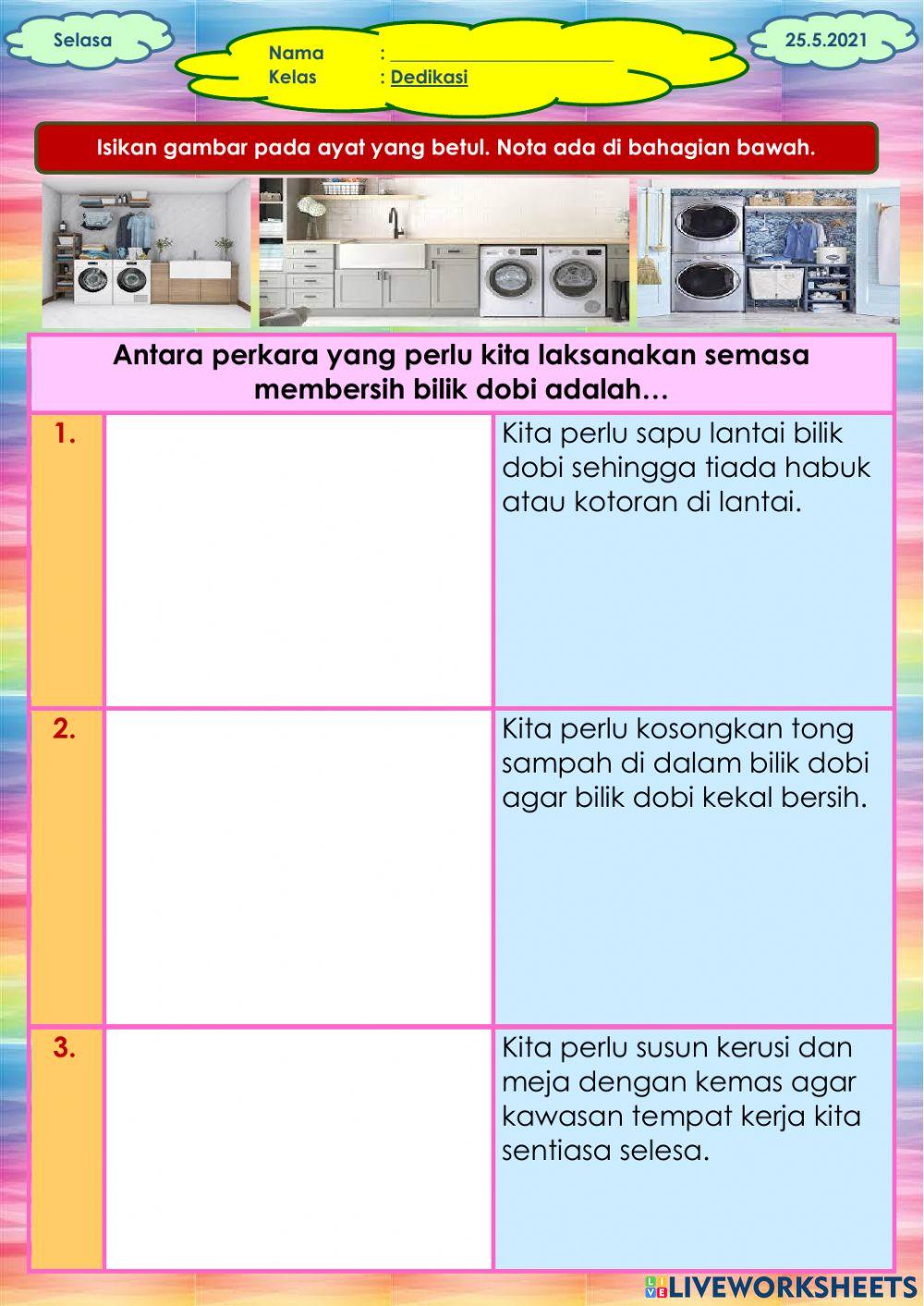 Kebersihan Bilik Dobi