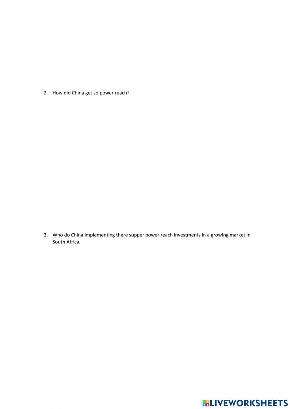 China rush in South Africa