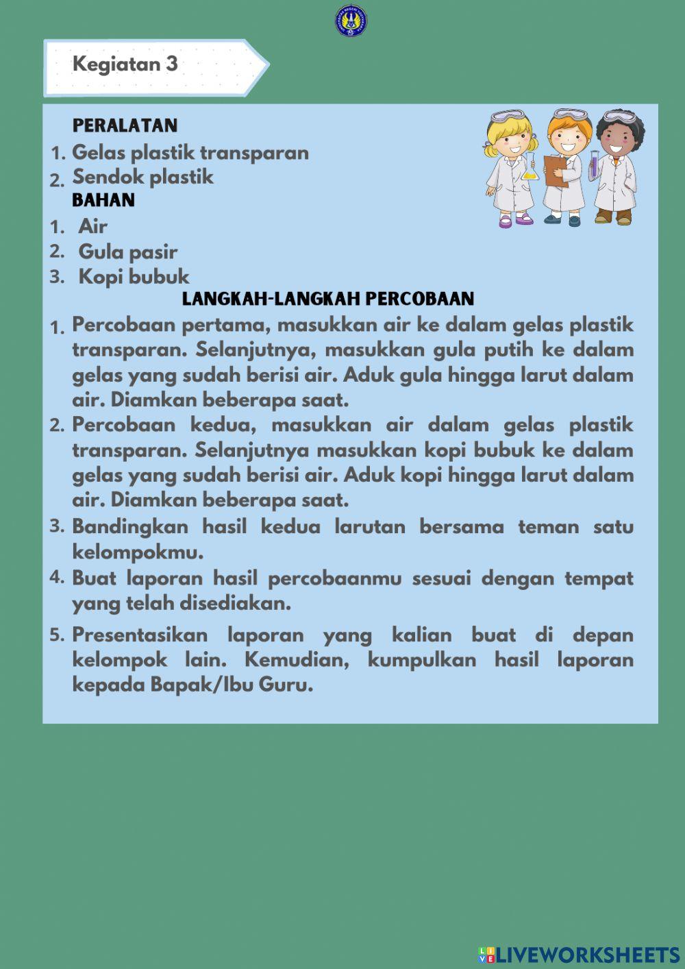 LKPD Kelas 5 Tema 9 Subtema 2 Pembelajaran 1