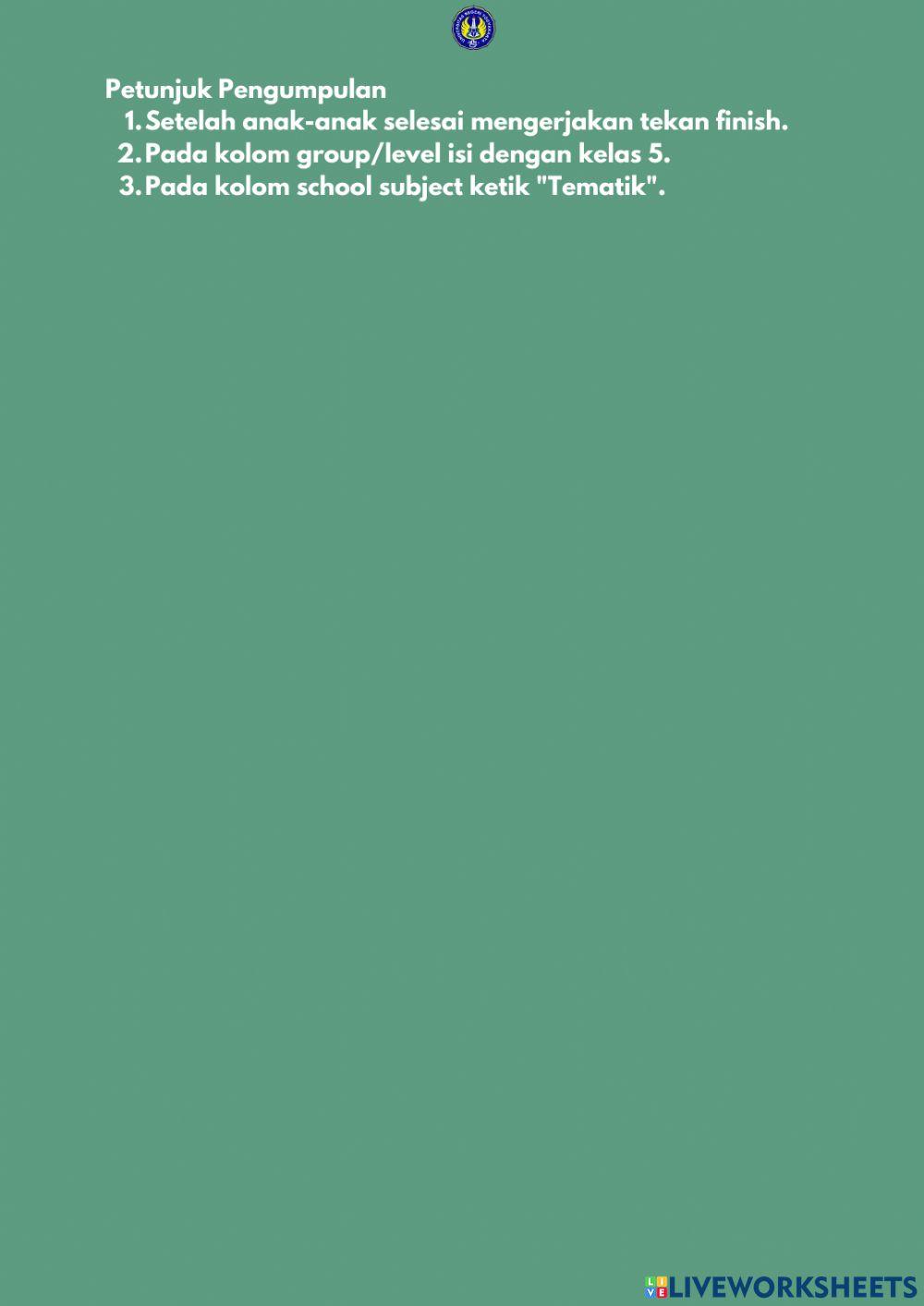 LKPD Kelas 5 Tema 9 Subtema 2 Pembelajaran 1