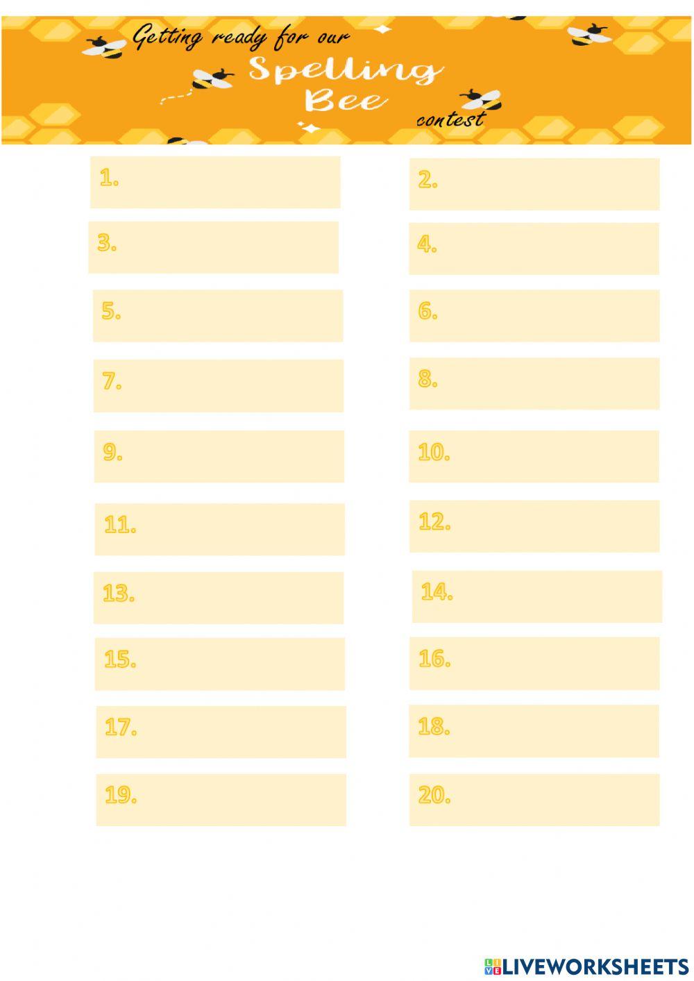 spelling-bee-practice-6th-worksheet-live-worksheets