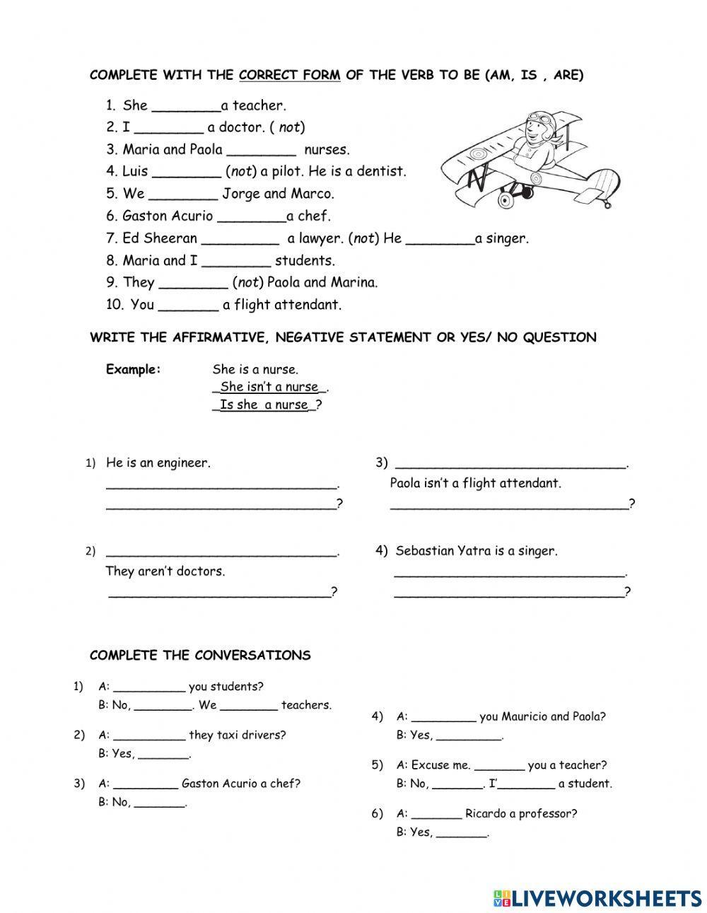 Verb to be - Occupations