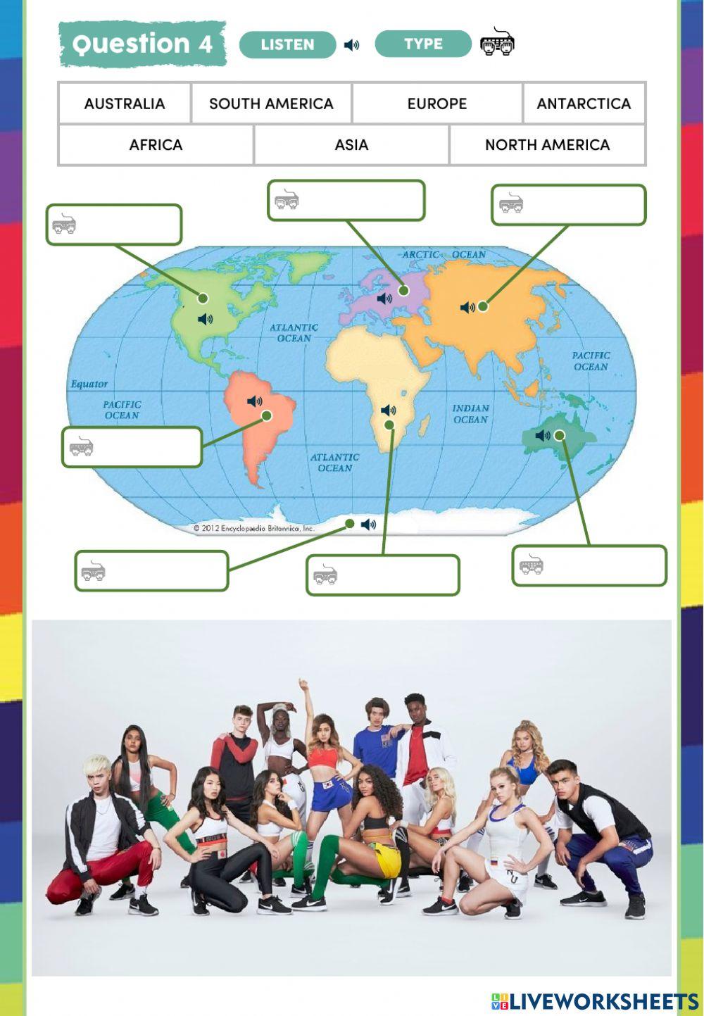 Geography with Now United - Continents