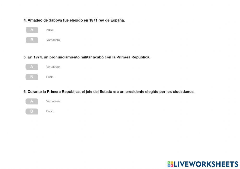 Repaso de los hechos históricos del siglo XIX