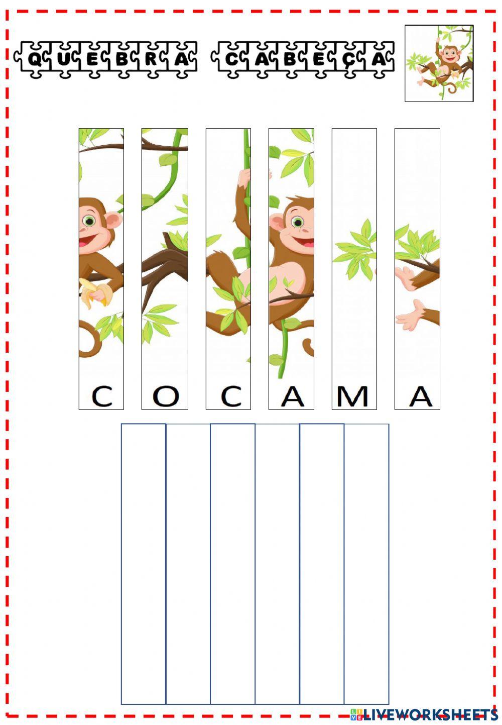 Quebra cabeça - macaco