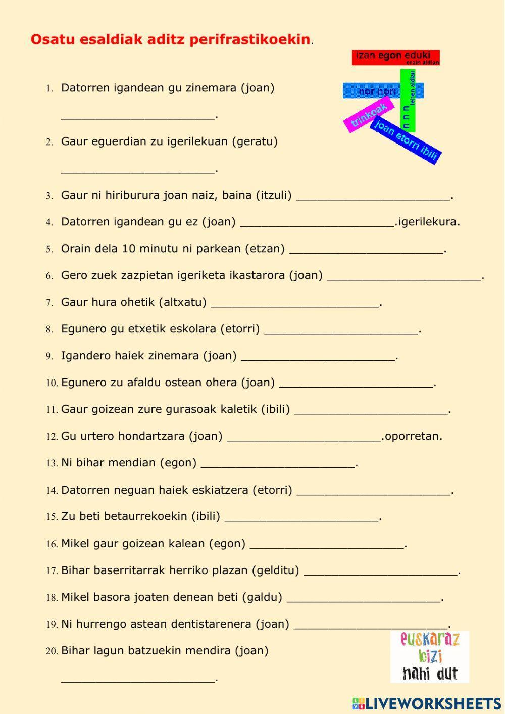 Aditz perifrastikoak