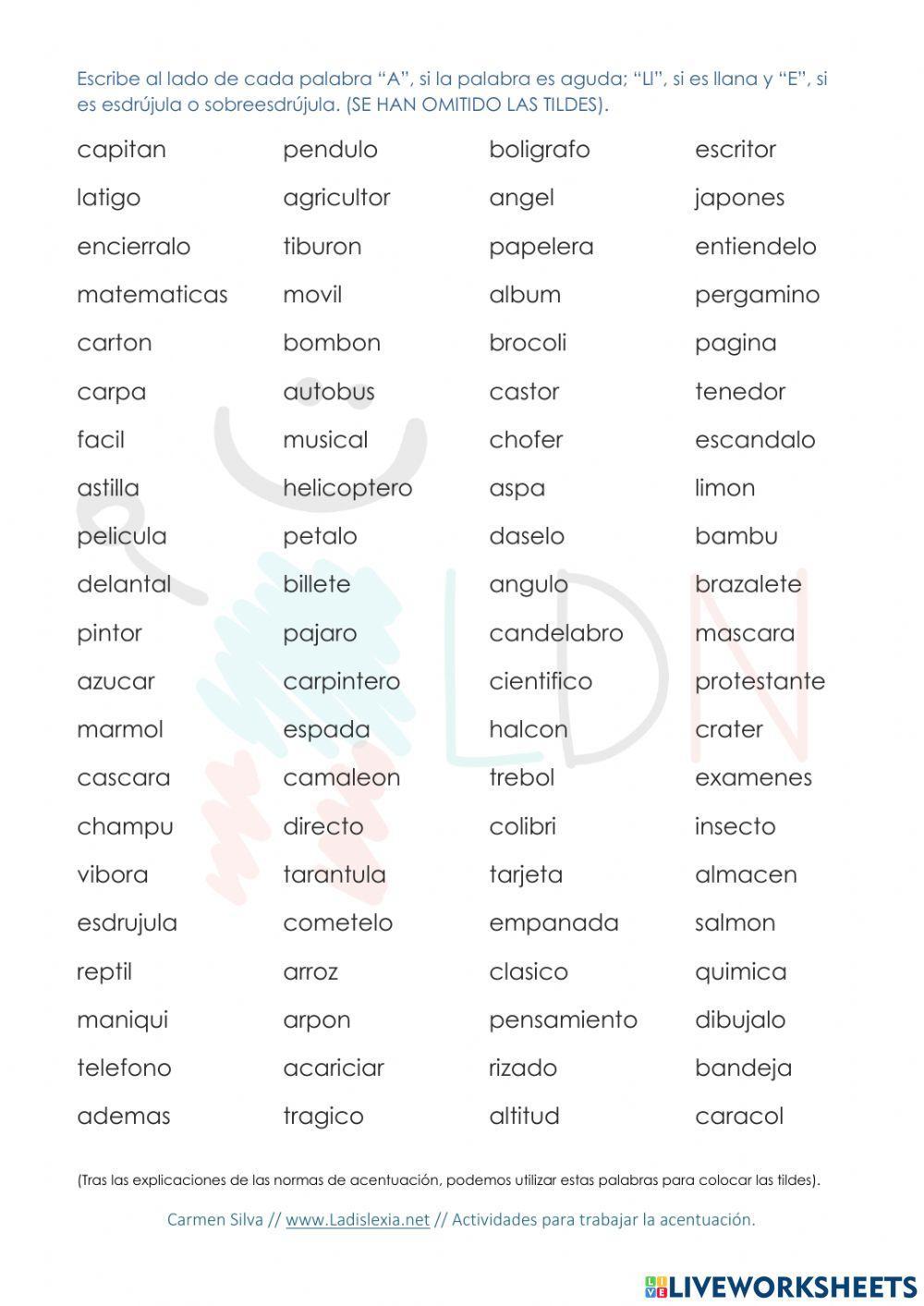 REGLAS GENERALES DE ACENTUACIÓN