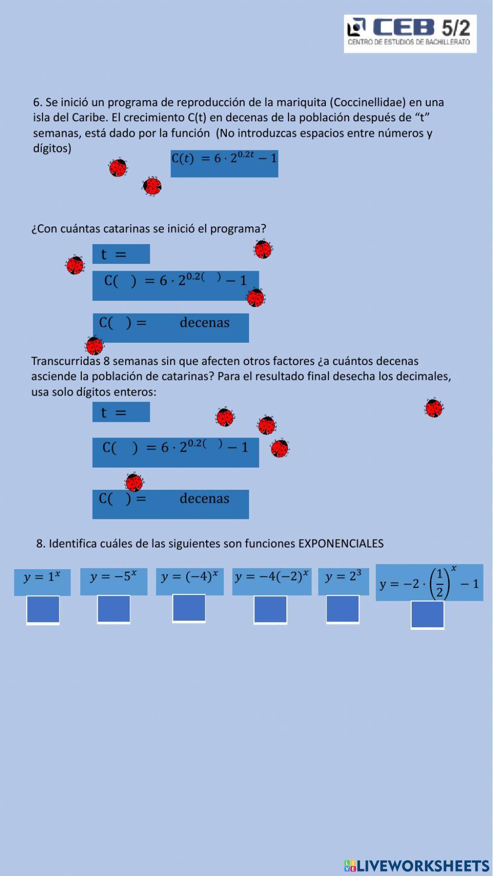 Funciones exponenciales