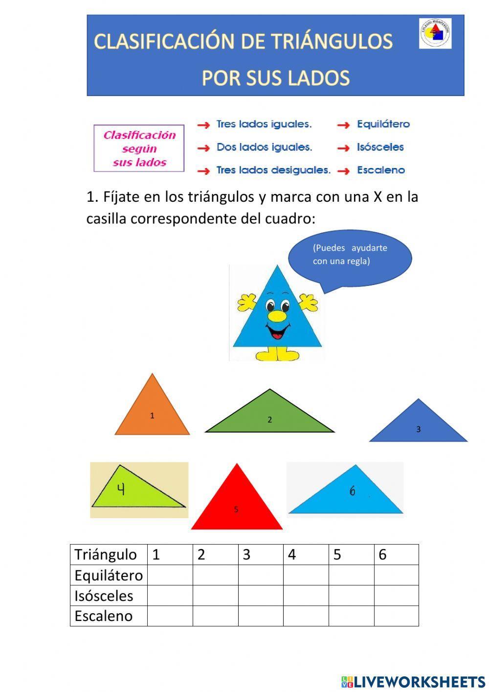 Clasificación de triángulos por sus lados