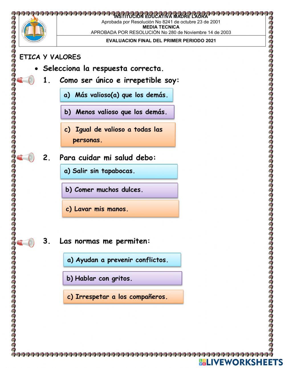 final de etica y valores