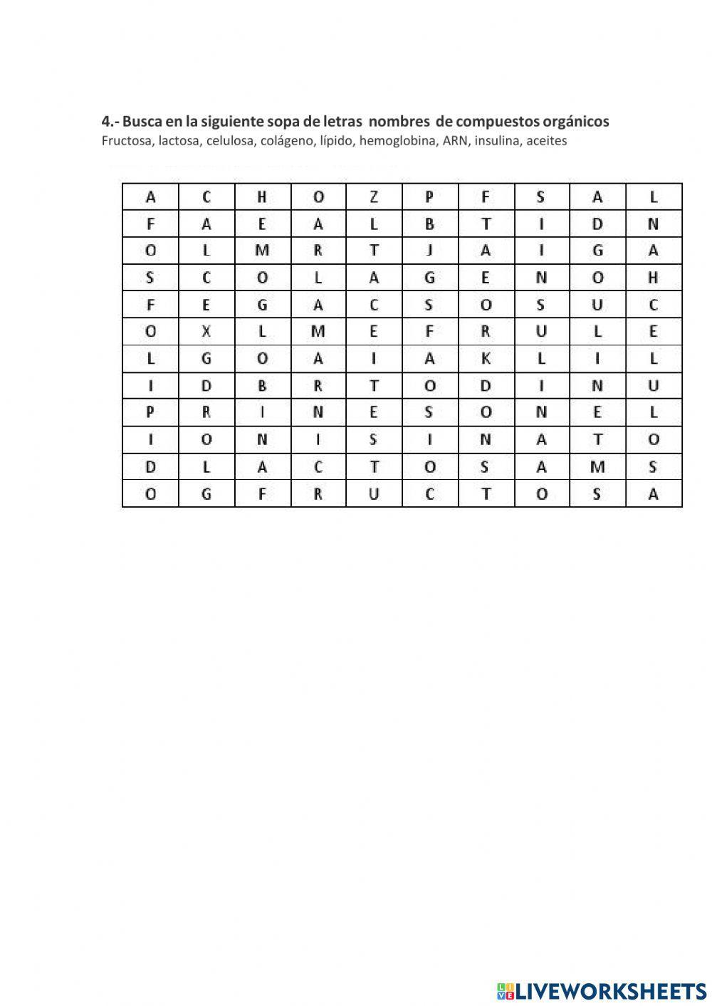 TALLER DE BIOLOMOLECULAS ORGANICAS 