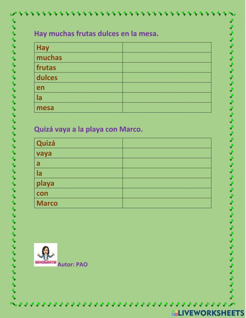 Categoría Gramatical Categoría Gramatical