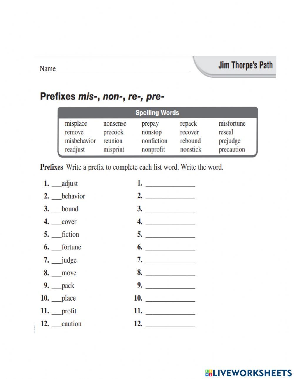 Prefix Pre