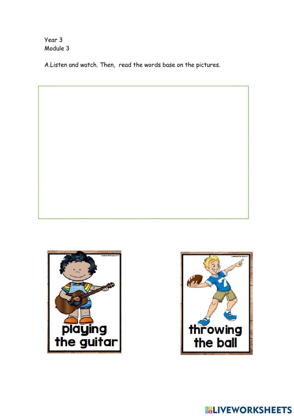 y3 module 3 vocabulary