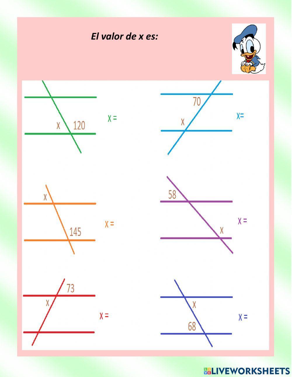 Angulos en un par de paralelas cortadas por una secante 1