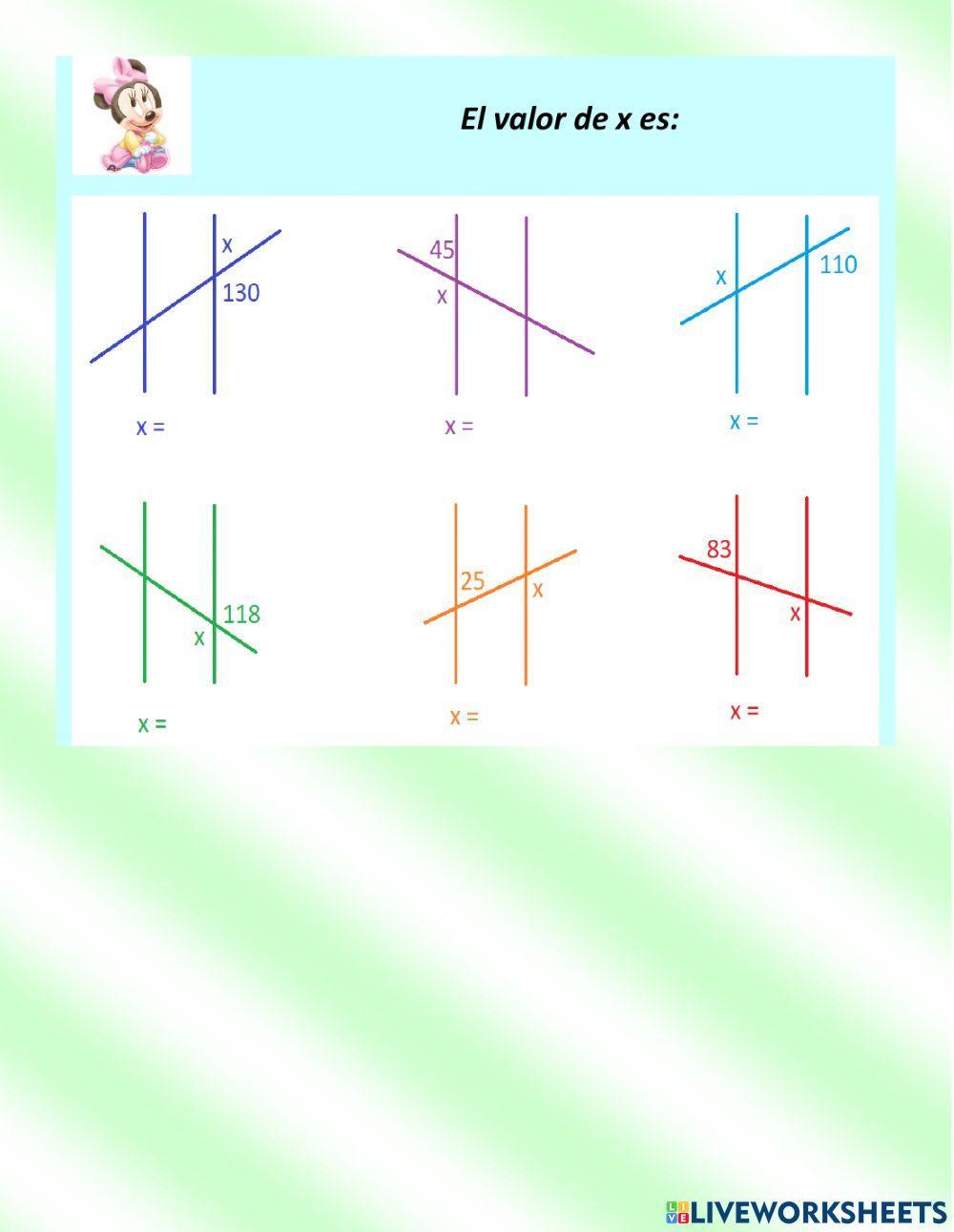 Angulos en un par de paralelas cortadas por una secante 1