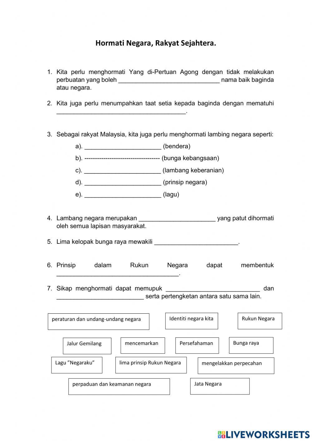 Hormati negara, rakyat sejahtera