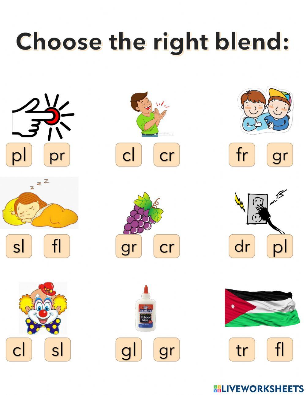 Vowel and blends