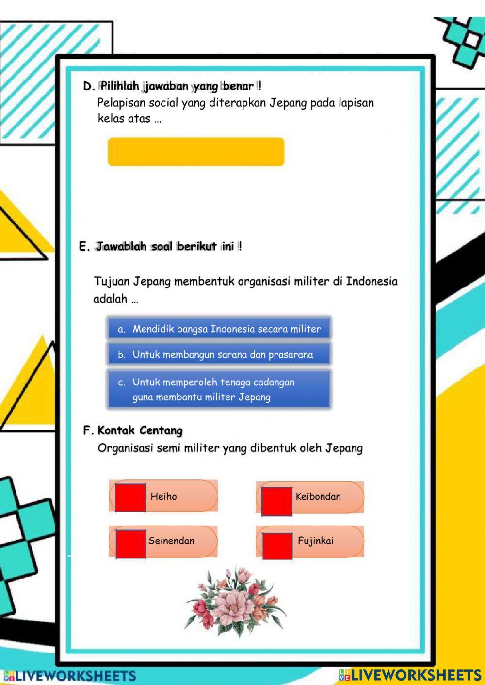 Masa Penjajahan Jepang di Indonesia