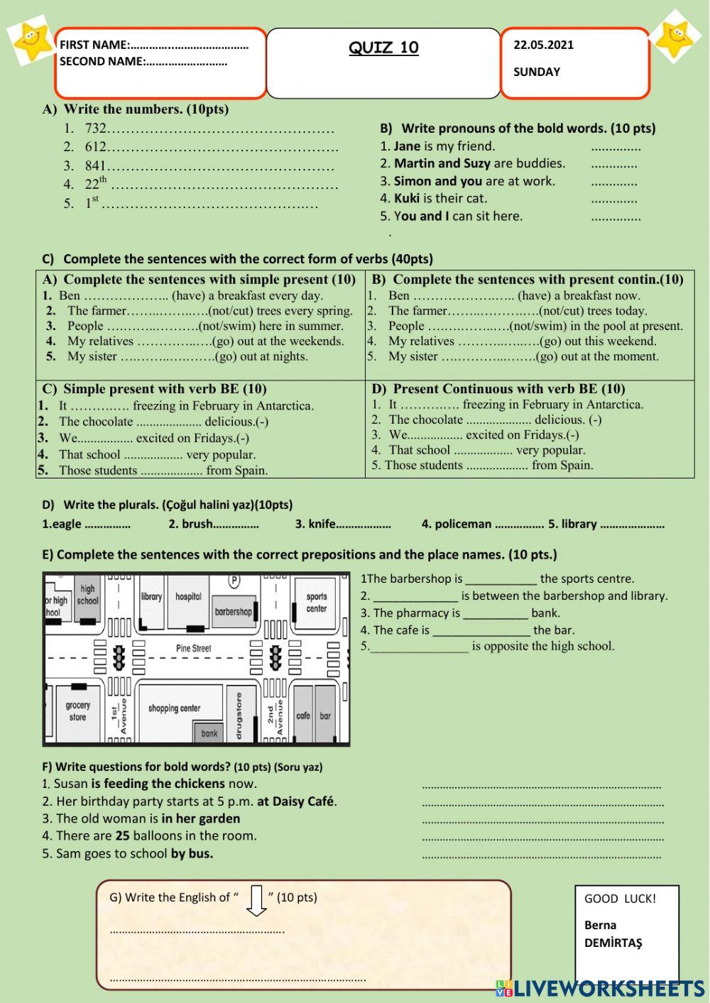 Quiz-10-5th Grade