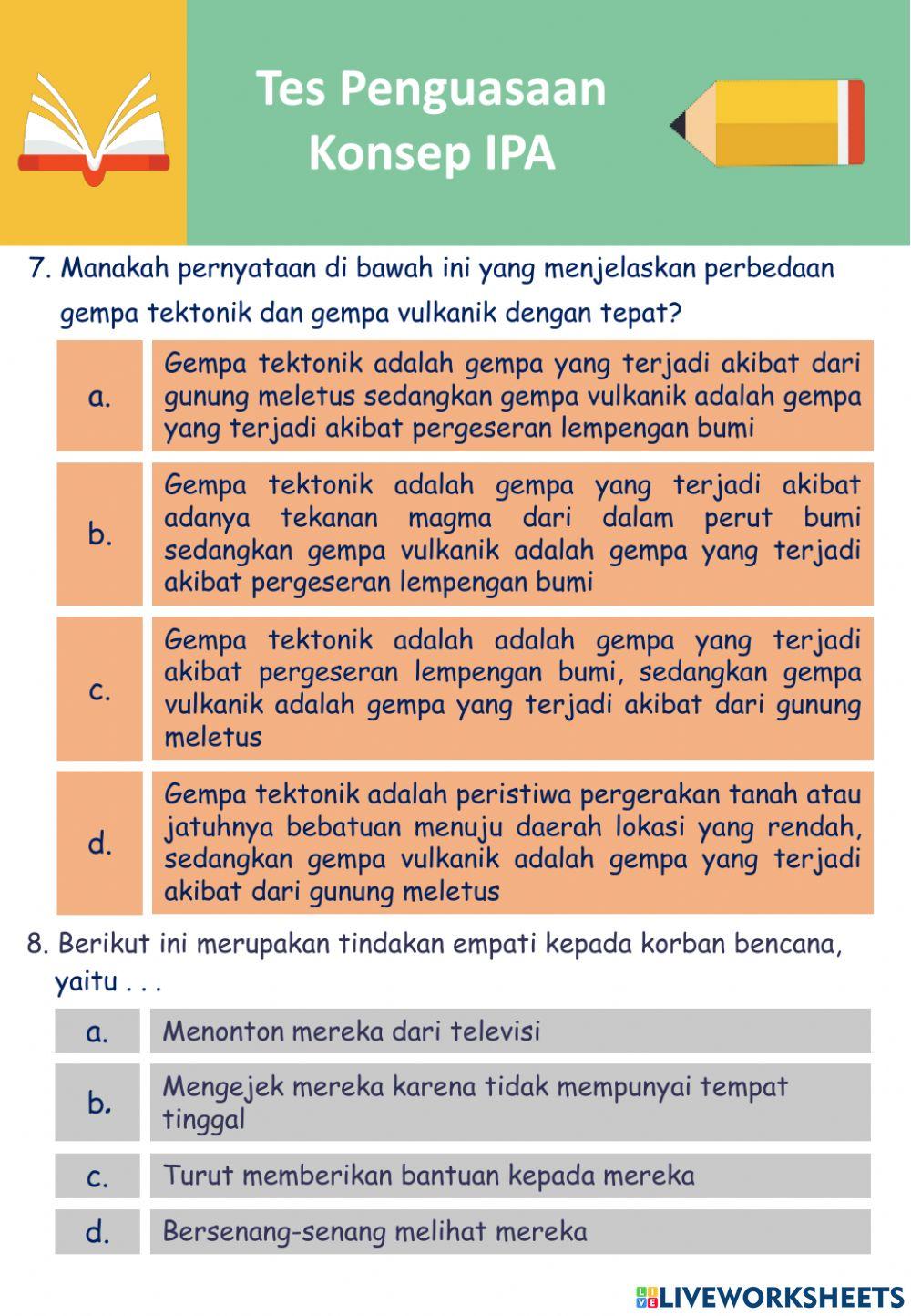 Tes Penguasaan Konsep