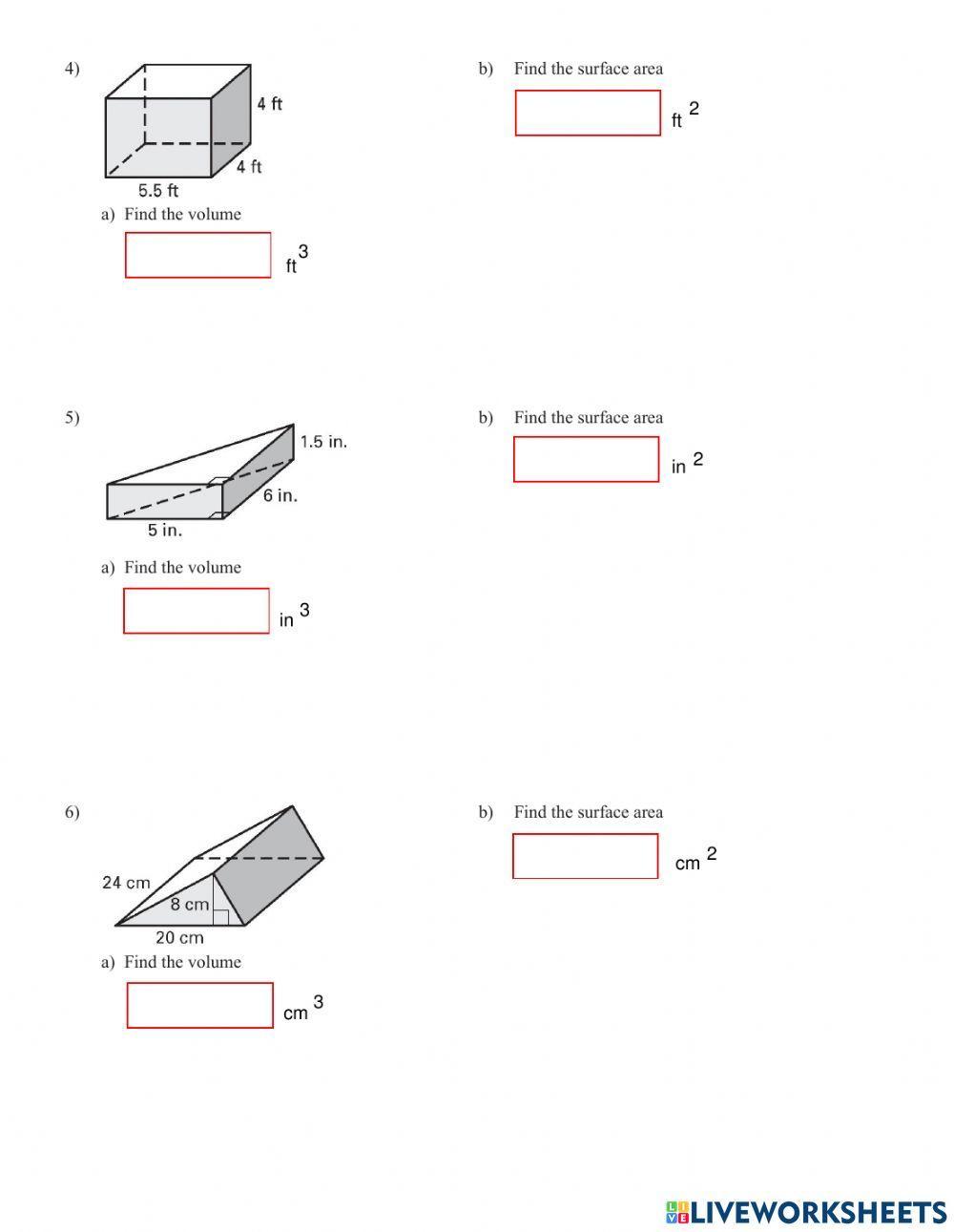 Volume and Surface Area