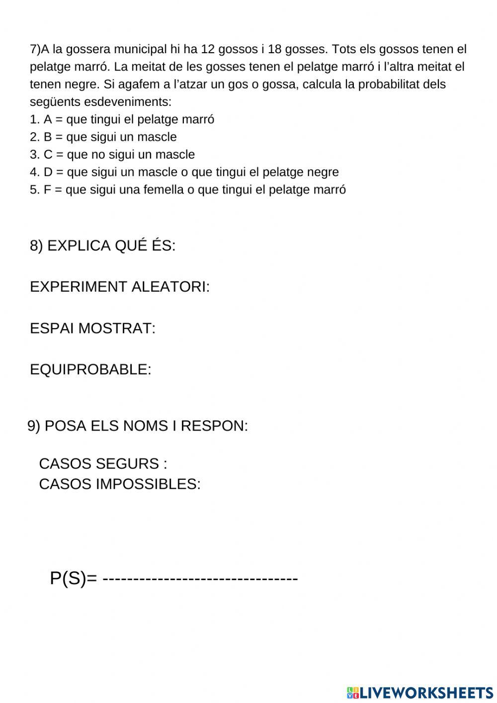 Examen de probabilitat