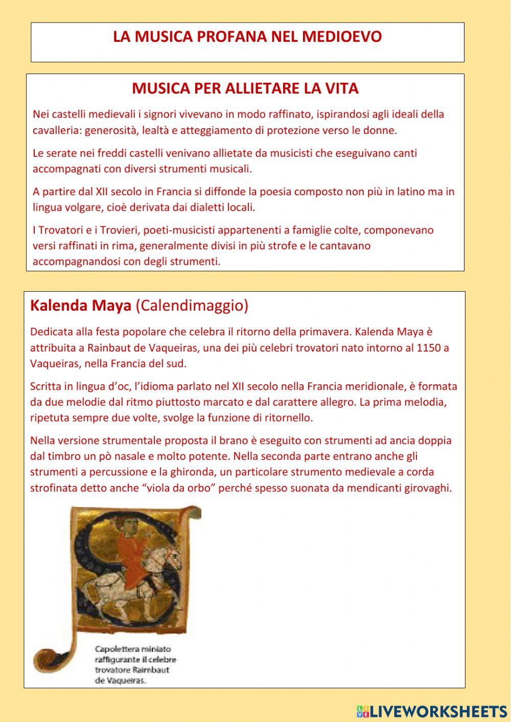 Musica profana del medioevo