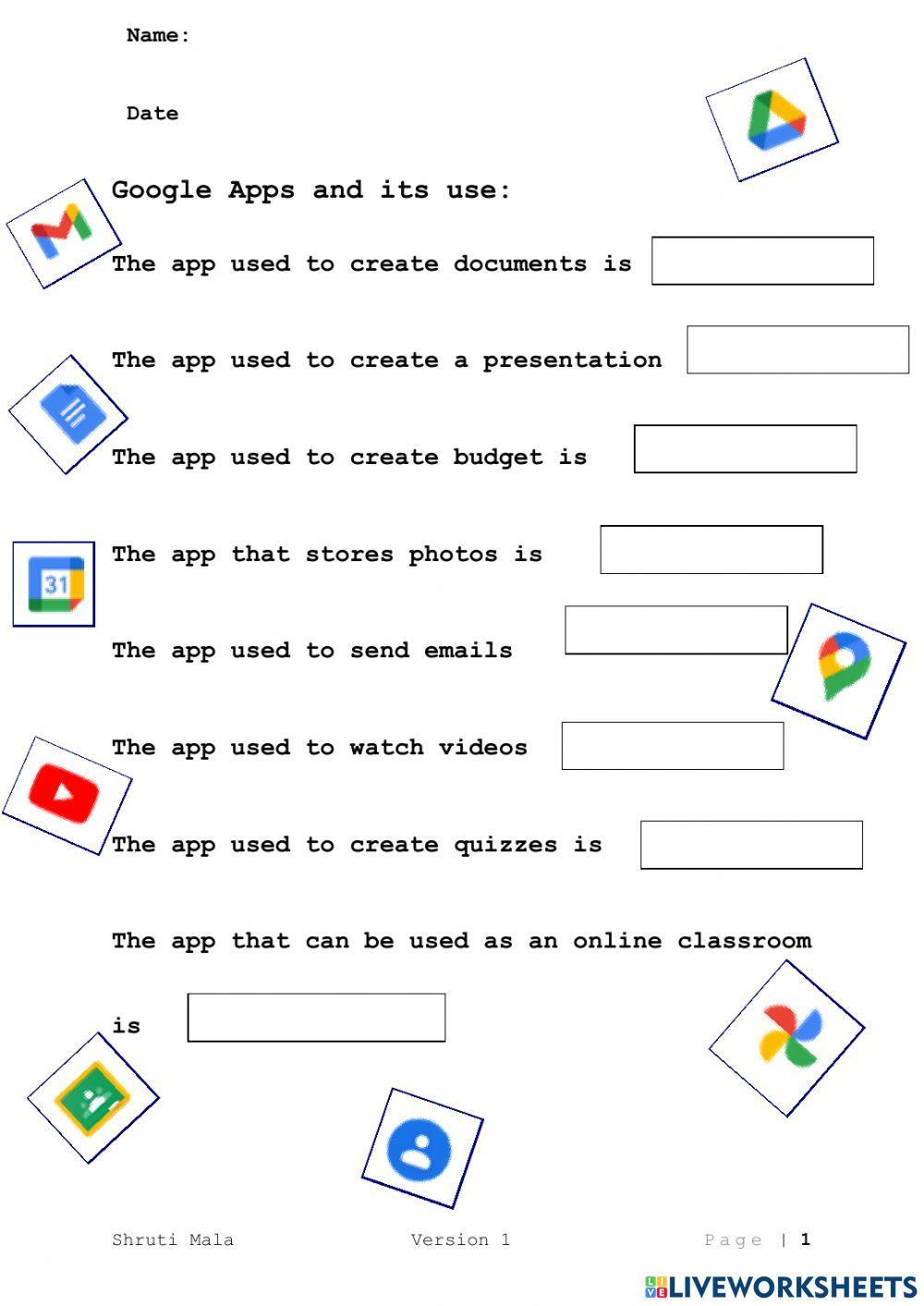 1024606 google apps and their uses shruti mala