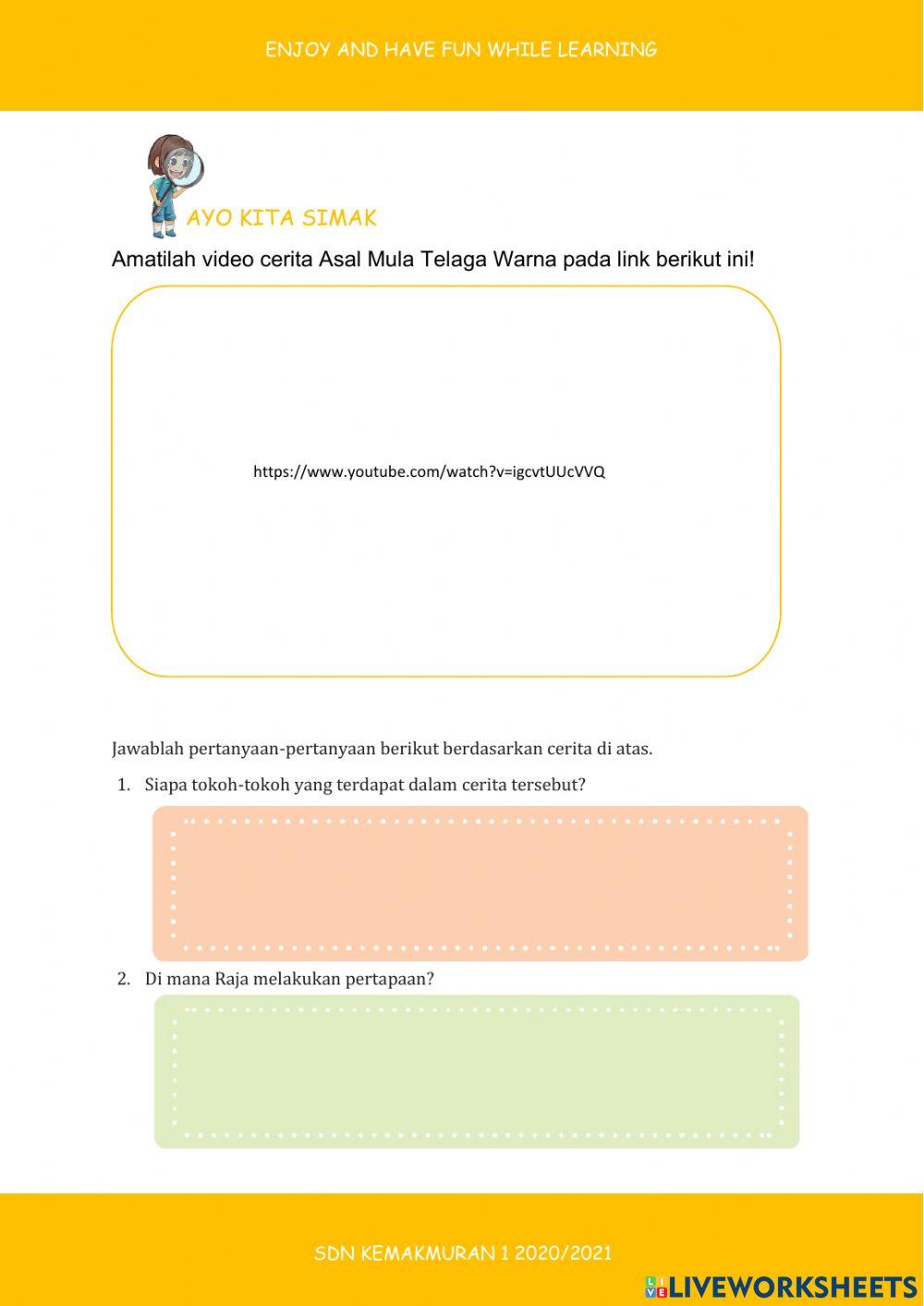 LKPD Kelas 4 Tema 8 Subtema 1 Pembelajaran 1 Lingkungan Tempat Tinggalku