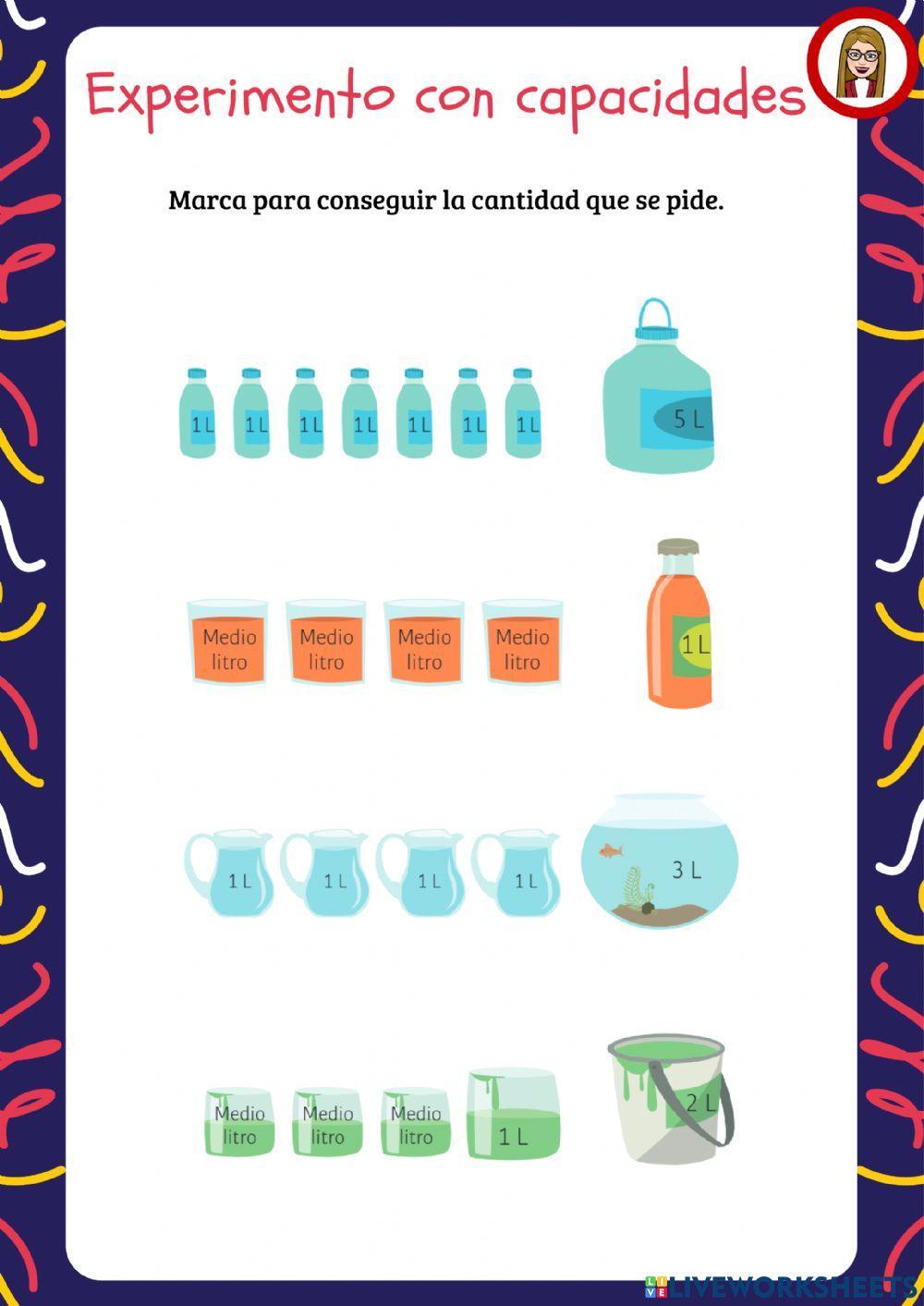 Experimento con litros