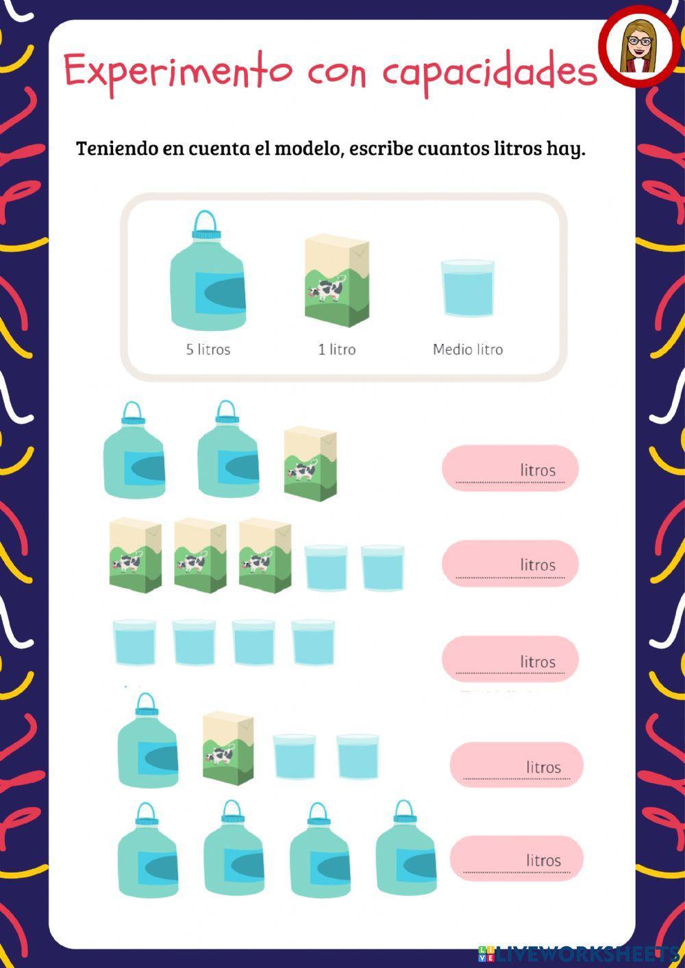 Experimento con litros