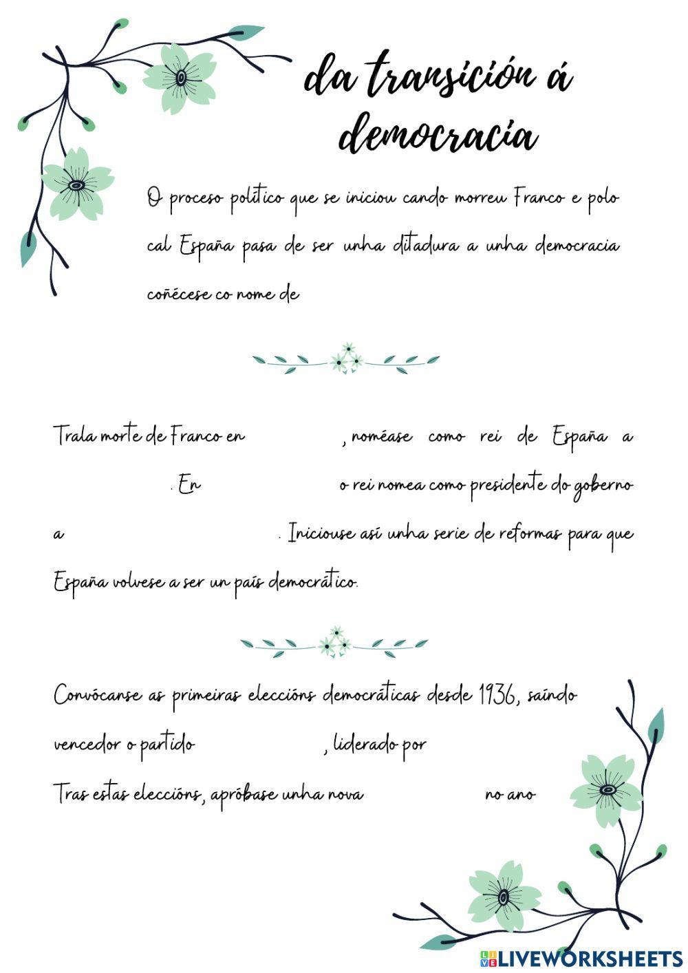 Da transición á democracia