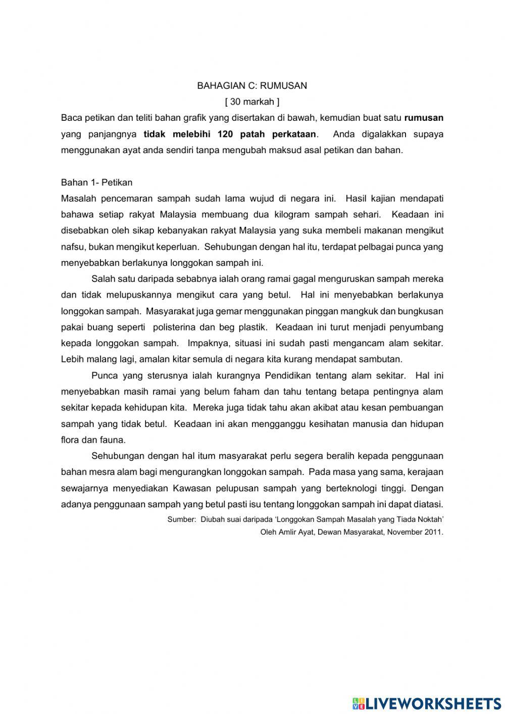 Bahagian C: Rumusan KSSM Tingkatan 5