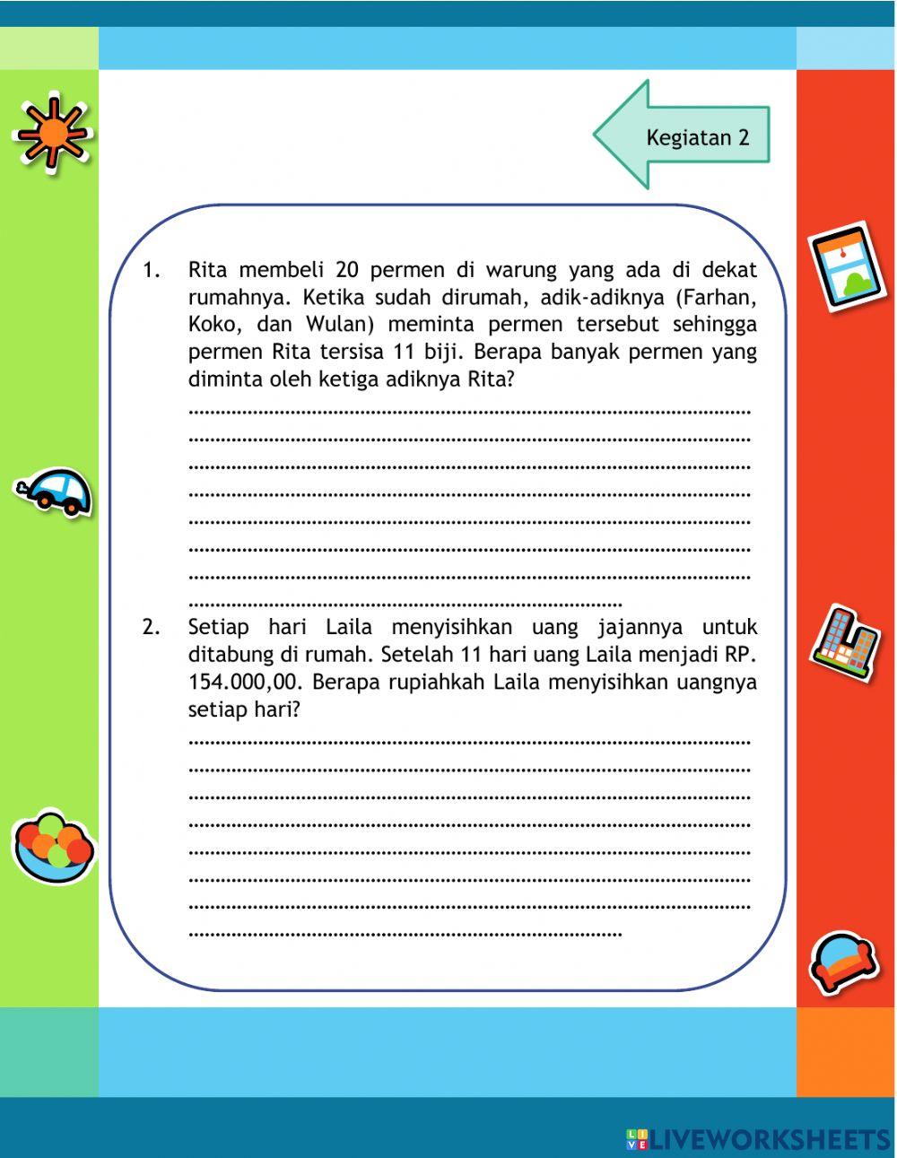 Persamaan dan Pertidaksamaan Linier Satu Variabel