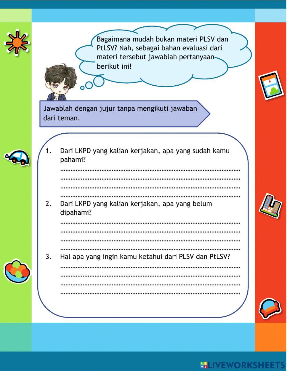 Persamaan dan Pertidaksamaan Linier Satu Variabel