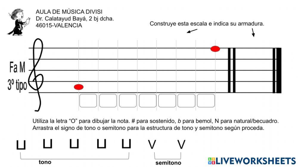 Escala FA MAYOR 3º tipo