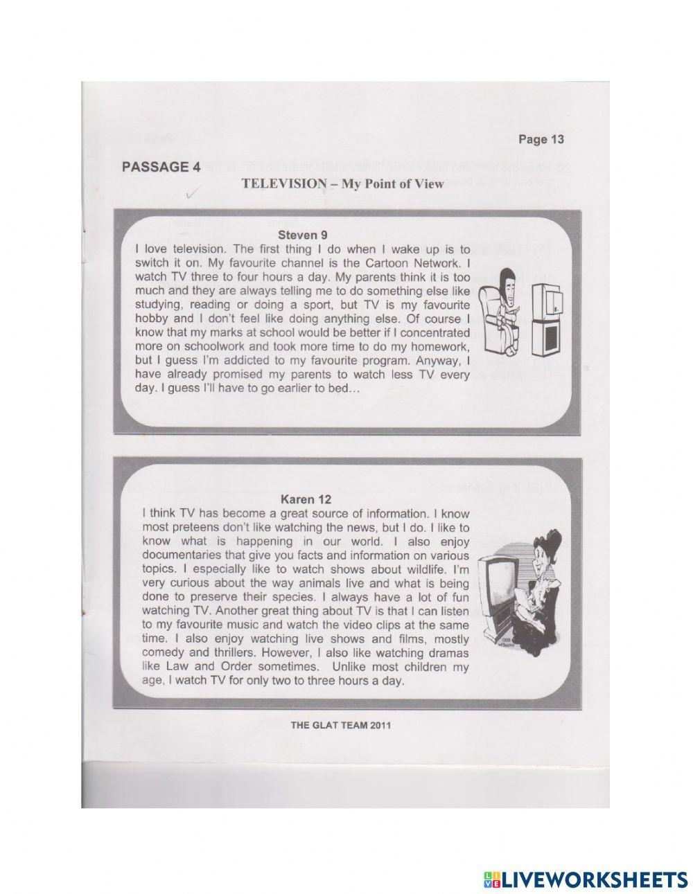 GLAT 6 READING 2011 pt.2