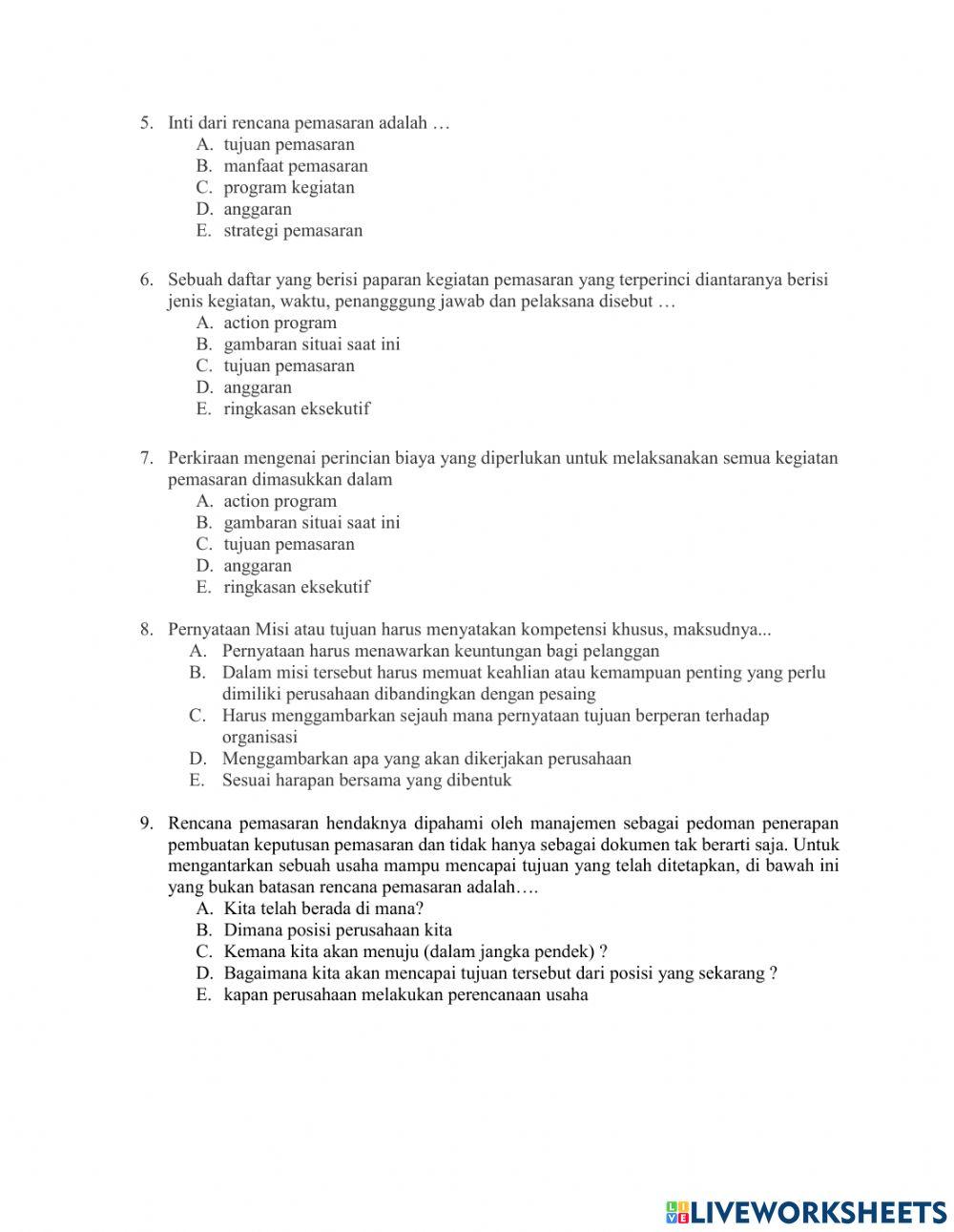 Perencanaan Pemasaran